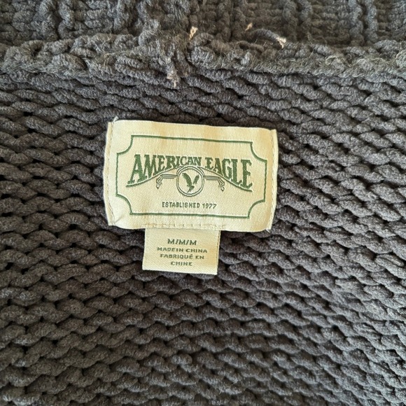 Vintage American Eagle Women's Medium Cardigan Open Knit Soft Cozy Cabincore - Picture 3 of 10